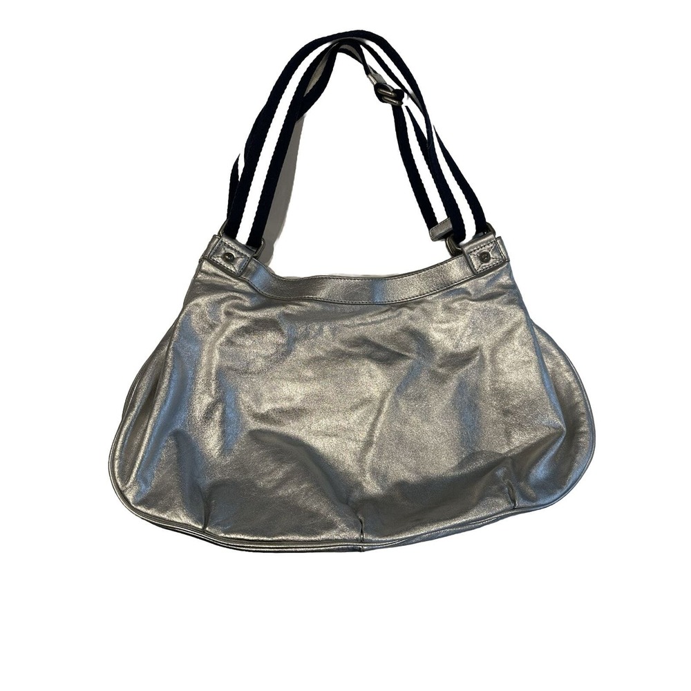 Marc Jacobs Womens Vintage Silver Handbag Genuine Leather Bag